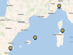 Mapa plavby